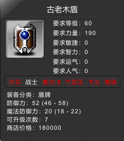 古老木盾